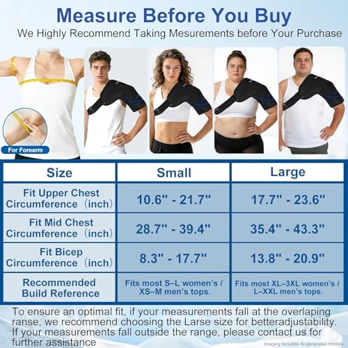 SuzziPad Shoulder Ice Pack Wrap for Pitcher Muscle Discomfort, 2 Packs, L - size: Large