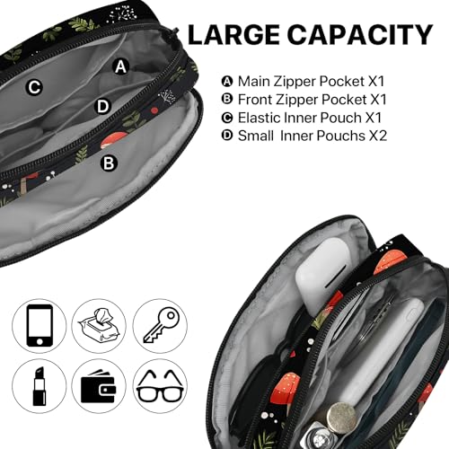 Mushroom Fanny Pack Women Fashion Belt Bag Waterproof Adjustable Strap Waist Pouch Casual Workout Travel Cycling Running - color: Multicolor