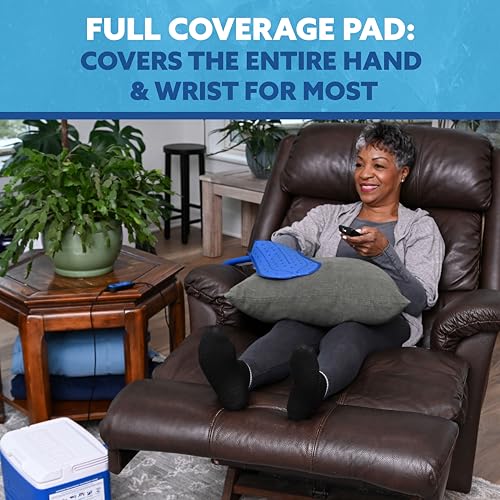 Polar Active Ice 3.0 Cold Therapy Ice Machine System with Programmable Timer, Hand and Wrist Compression Pad, Lightweight 9 Quart Cooler, Quiet Pump, Strong Cryotherapy Pain Relief Treatment - style: Hand Wrist Pad