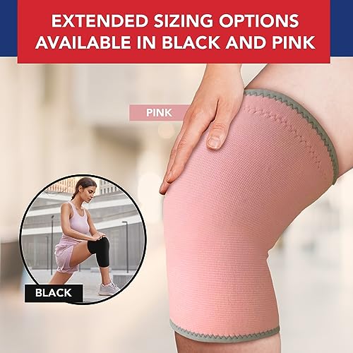 Doctor Developed Knee Brace/Knee Support/Knee Compression Sleeve & Handbook - Relief For Arthritis, Tendonitis, Injury (Pink, L) - color: Pink