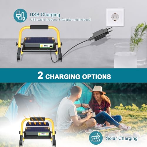 ERAY LED Solar Work Light Rechargeable Outdoor - size: 13500mAh