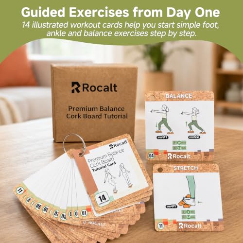 Rocalt Cork Balance Board, Foot and Ankle Strengthener Kit