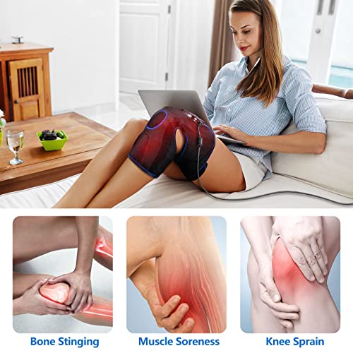 CINCOM Knee Massager with Heat and Air Compression for Pain Relief - size: Single Unit