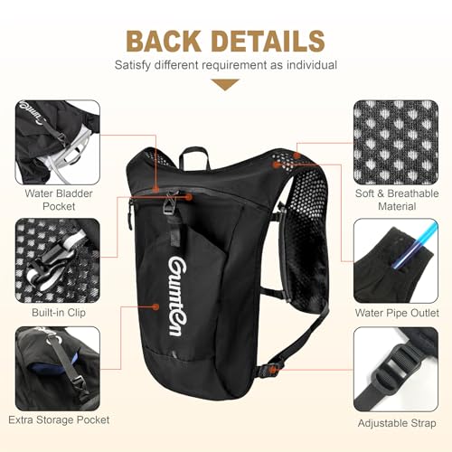Running Vest for Women Men Adjustable Running Hydration Vest with Phone Holder Reflective Strips for Marathon Hiking Cycling - size: Gray, style: Running Vest with one 1.5L Water Bladder