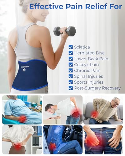 KingPavonini Reusable Ice Pack for Back Pain Injuries Instant Relief, Blue - color: Blue