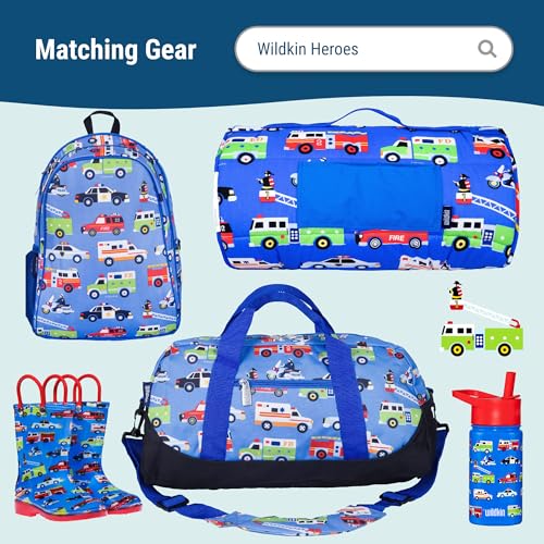 Wildkin Kids Ice Packs (4 Pack) – Slim, Reusable, Keeps Lunch Cool for School/Travel - Fire Truck - color: Fire Truck