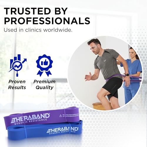 THERABAND Resistance Band, Exercise, Workout, Physical Therapy, Multi - size: 2 Pack Heavy (35-50 lbs)