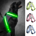 Visinite LED Dog Harness, USB Rechargeable Light Up Dog Vest, 2 Illuminate Modes Glow in The Dark Dog Harness, Adjustable Lighted Pet Harness Light for Night Walking Safety (Green, M) - color: Green, size: Medium