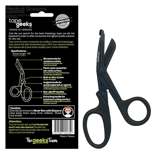 TapeGeeks Medical Scissors, Trauma Shears, Bandage & Athletic Tape Scissors