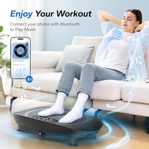 MERACH CV30 Pro Curved Vibration Plate Exercise Machine, Powerful & Quiet - color: Black