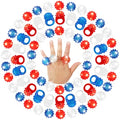 50 Pcs Light Up Rings Flashing LED Rubber Finger Rings for Carnival, July 4th, Halloween, Christmas, Concert, Goodie Bag Fillers, Raves - color: Red Blue White