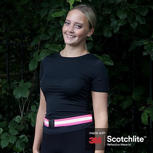 Salzmann Multi-Purpose Reflective Running Belt | Adjustable Hi Vis Strap - color: Pink