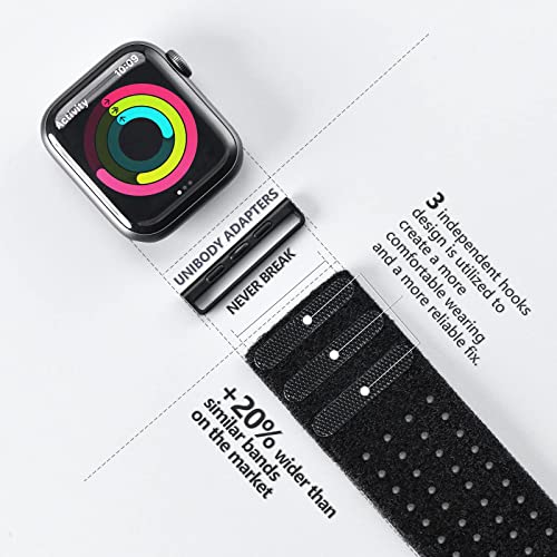 Tefeca Breathable Lycra Sport Armband Ankle Band Compatible with Apple Watch/Ultra - size: M/L 40/41/42mm