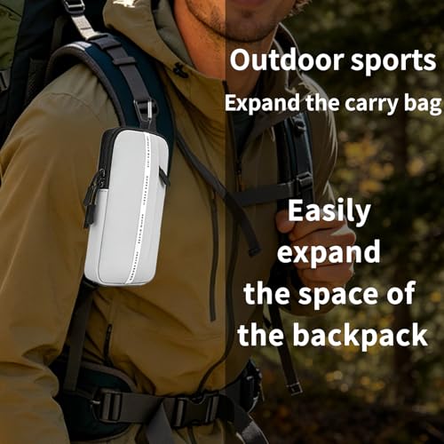 Armband Cell Phone Holder, Crossbody Phone Purse for Running Walking, Adjustable Strap Phone Pouch Holster for Men Women (Silver Gray) - color: Silver Gray