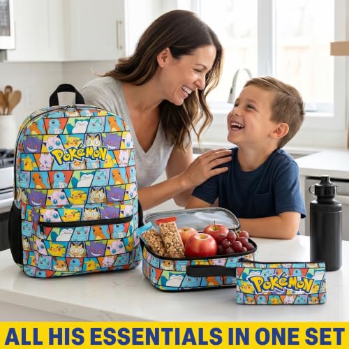 Get Trend Pokemon Boys Backpack 4 Piece Set - color: Multi Pokemon