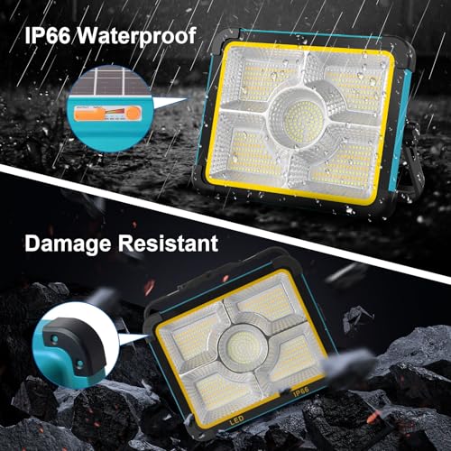 100W Rechargeable LED Solar Work Light - size: 12000mAh