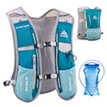 TRIWONDER Running Vest Hydration Pack Backpack for Men & Women, Lightweight Trail Marathon Run Race Vest for Cycling Jogging - color: 01 Light Blue - with 1.5L Water Bladder