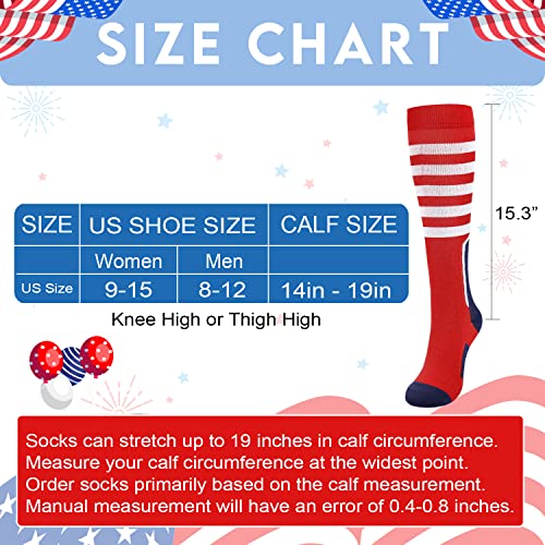 Junely American Flag Compression Socks Patriotic Knee High Socks
