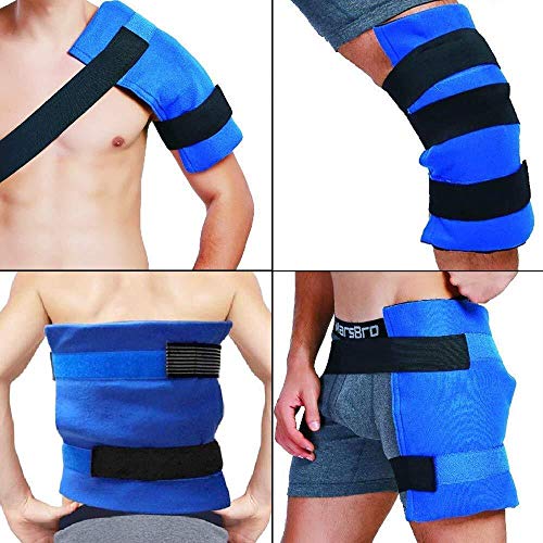 WORLD-BIO Large Ice Pack for Hip,Reusable Cold Compress Ice Pack with Cover - size: 11x14 Inch (Pack of 1)