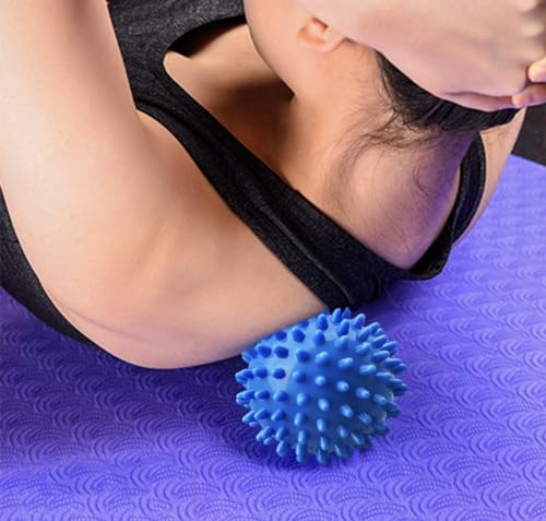 Massage Balls for Feet, Back, Hands, Muscles- Firm Medium, and Soft Spiked Massagers for Plantar Fascitis, Exercise, Neuro-Balance, Physical Therapy, 9cm/7.5cm/6.5cm