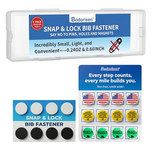 20PCS Racing Bib Clips - Running Bib Clips & Runner Number Holder - Secure Bib Holder for Runners Replacement for Bib Pins & Running Bib Magnets - Snap Lock Fasteners for Marathons - style: Style-B