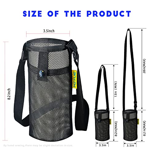 Water Bottle Holder with Strap for Walking, Hiking - color: blue & black
