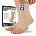 SB SOX Ankle Brace Compression Sleeve for Men & Women - color: Solid - Beige, size: Large