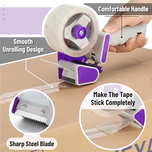 Mr. Pen- Heavy Duty Packing Tape Dispenser Gun, 2 Inch - color: Purple, size: 2 Pack