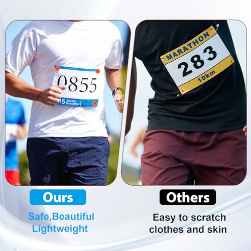 24 PCS Multicolor Race Bib Clips, Running Bib Clips for Runners - color: Six Color