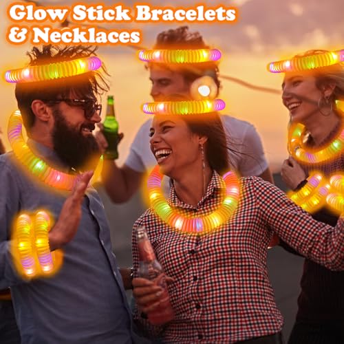 12-24 PCS Orange Glow Sticks Halloween Party Favors Toys for Kids Adults - style: Orange