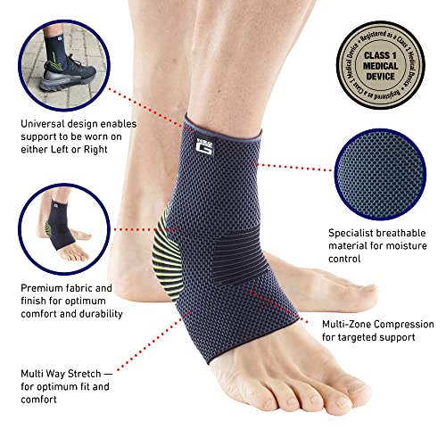 Neo-G Ankle Compression Sleeve Sports – Active – Ankle Compression Sleeve for Running - Lightweight, Elastic, Helps with Strains, Weak Ankles, Injury Recovery, Ankle Swelling Relief - XL - size: X-Large: 27 - 32 cm / 10.6 - 12.6 in