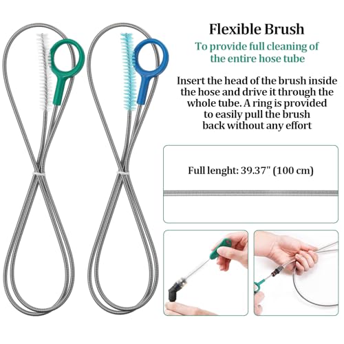 Patelai 2 Set 8 in 1 Reservoirs Hydration Bladder Cleaning Kit - color: Blue and Green