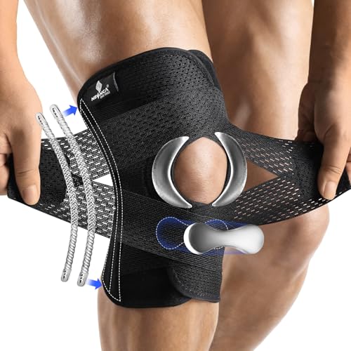NEENCA Adjustable Knee Brace, Compression Knee Support with Air Mesh Fabric - size: XX-Large
