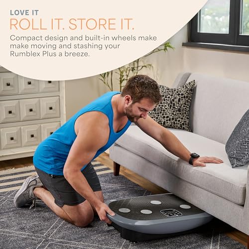 Lifepro Rumblex 4D Vibration Plate Exercise Machine with 7 Training Modes - color: Gray, size: Plus