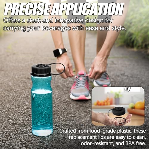 TonGass 3-Pack Water Bottle Lid Compatible with 32oz Wide Mouth Water Bottle Replacement Cap for 63mm Mouth Water Bottle Lid Replacement Water Bottle Cap