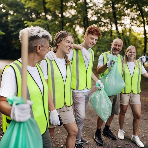 KAYGO Reflective High Vis Safety Vest Mesh for Men and Women KG0008 - color: Yellow