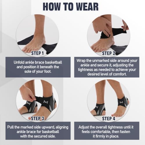 2 PCS Ankle Support Brace, Adjustable Ankle Support for Women & Men