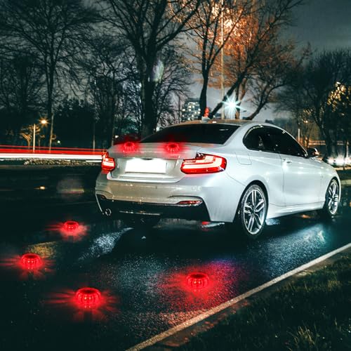 Tallew LED Emergency Road Flares Safety Warning Lights Magnetic, 4 Pack