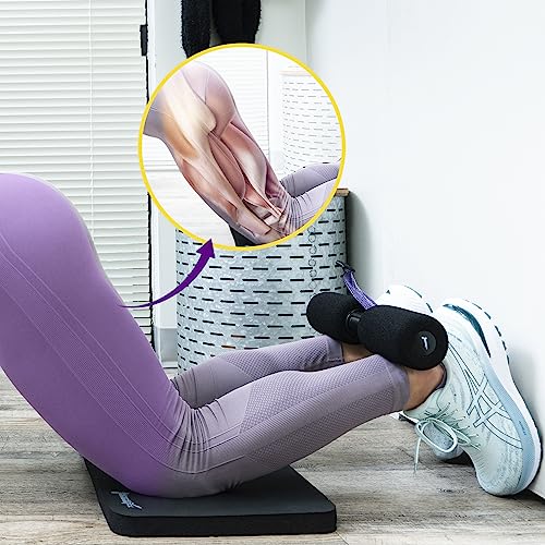 NordStick Nordic Hamstring Curl Strap - Original Nord Stick Exercise Set for Home and Travel - 5 Second Set Up - style: Original - Ruby Red