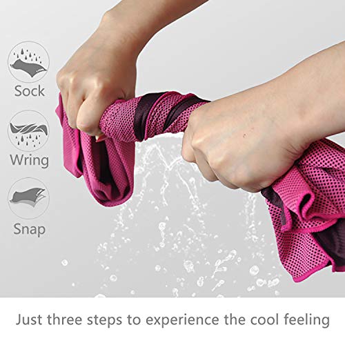 Cooling Towels 4 Pack, 40x12 Inch Cooling Towel for Neck & Face, Sports - color: Multicolor-1