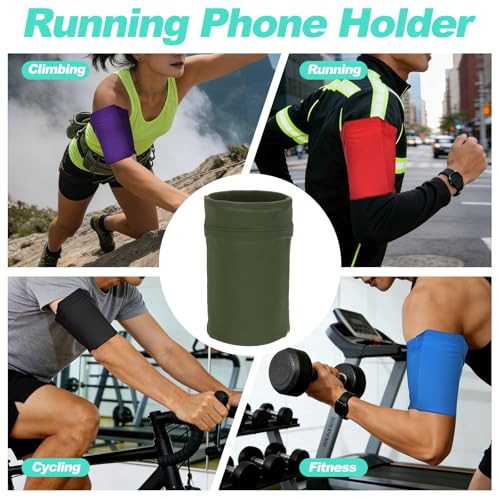 Cell Phone Armband Sleeve, Universal Sports Arm Band Army Green - color: Olive Green
