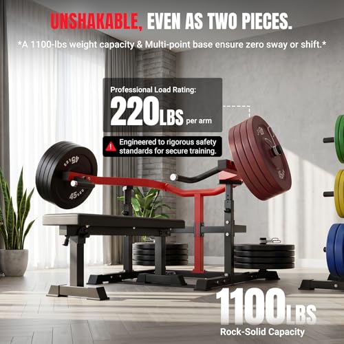 Multi-Function Compact Weight Bench Set Home Gym - color: Red-Black