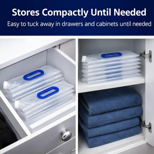 WaterStorageCube Premium Collapsible Water Container Bags 1.3 Gal (2-Pack)