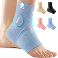 ZOELION Ankle Brace Compression Support with Removable Fishnet Strap, 3D Knit Plantar Fasciitis Relief Achilles Tendonitis Brace, Ankle Compression Sleeve for Pain Relief & Injury Healing, Blue/S - color: Blue（Pack of 1）