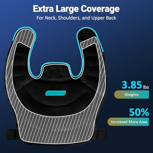 Comfytemp Large Ice Pack for Neck Shoulders Upper Back Pain Relief, Black - color: Black, size: Large