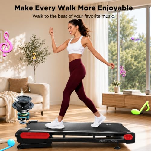 Jogwell Walking Pad with 15% Auto Incline, Full-Deck Design - color: Black