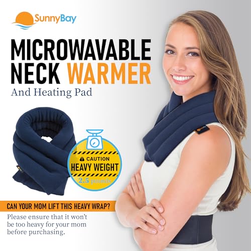SunnyBay Heating Pad, Neck and Shoulder Wrap, 26x6 inch, Navy Blue - color: Midnight Blue