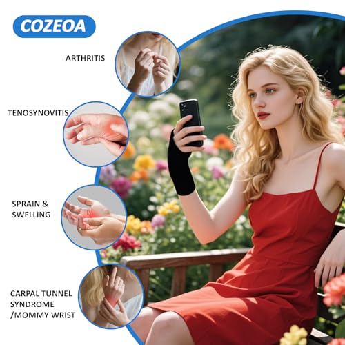 Wearable Thumb Wrist Ice Pack for Pain Relief, Reusable Soft Gel Ice Pack, for Injuries Surgery Recovery Hot Cold Compress Therapy for Carpal Tunnel Tendonitis Swelling Arthritis