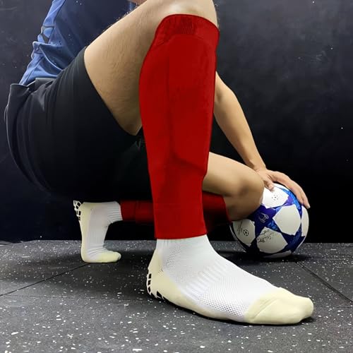 COUVER Unisex Long Leg Compression Sleeves - color: Red, size: Medium