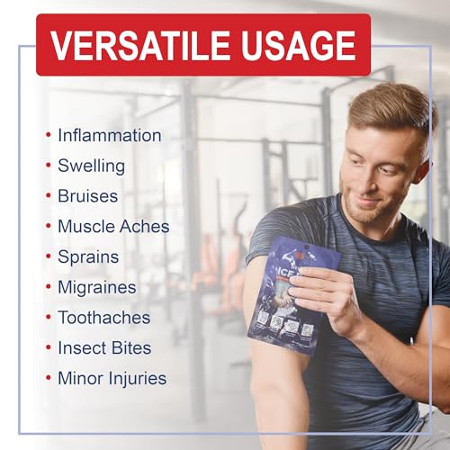 Instant Ice Cold Packs - 30 Individual Packs (7”x5”) Cold Therapy Ice Packs for Pain Relief, Inflammation, Swelling, Sprains, Sprained Muscles, Toothache - Sport Temp